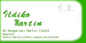ildiko martin business card